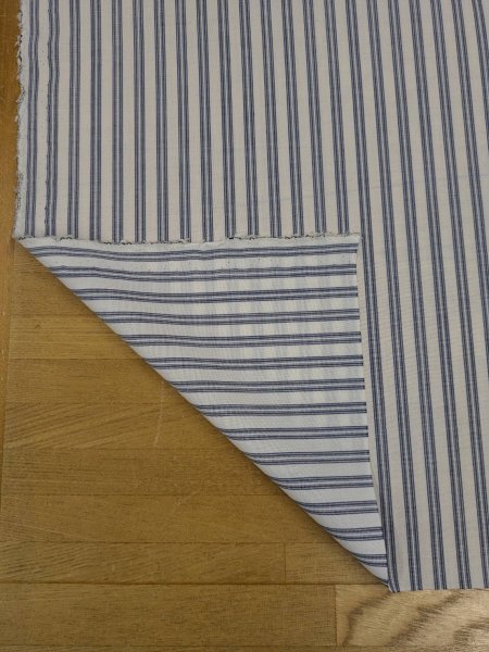 画像3: 生地:ポリウールストライプ(オフ/紺) (3)