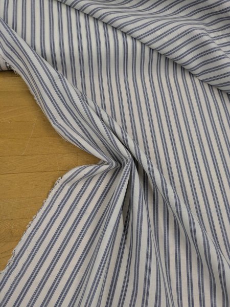 画像5: 生地:ポリウールストライプ(オフ/紺) (5)