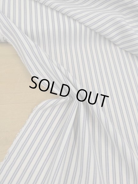 画像5: 生地：ポリウールストライプ（オフ／紺） (5)