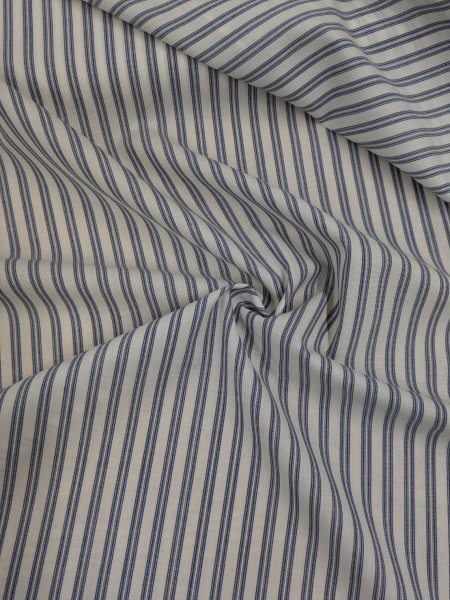 画像6: 生地:ポリウールストライプ(オフ/紺) (6)