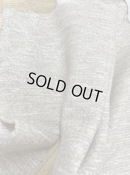 画像7: 生地:ラメ入りツイード風ニット(ベージュ) (7)