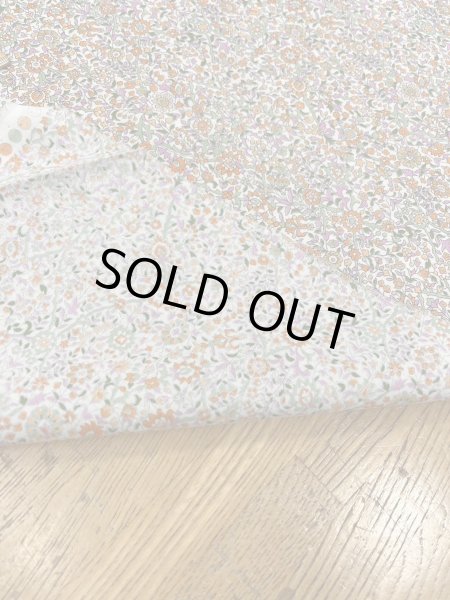 画像3: 生地:綿60ローンタンブラー小花柄プリント(オレンジ系) (3)