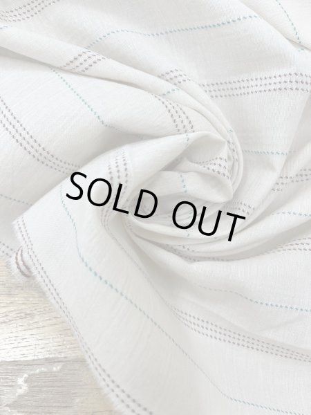 画像6: 生地：綿レーヨンリネンドビーボーダー広巾（ベージュ／茶） (6)