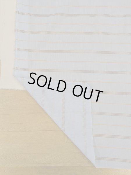 画像3: 生地:綿レーヨンリネンドビーボーダー広巾(水色/黄) (3)