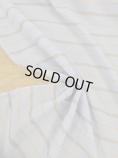 画像5: 生地:綿レーヨンリネンドビーボーダー広巾(水色/黄) (5)