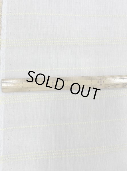 画像2: 生地:綿レーヨンリネンドビーボーダー広巾(ベージュ/黄) (2)