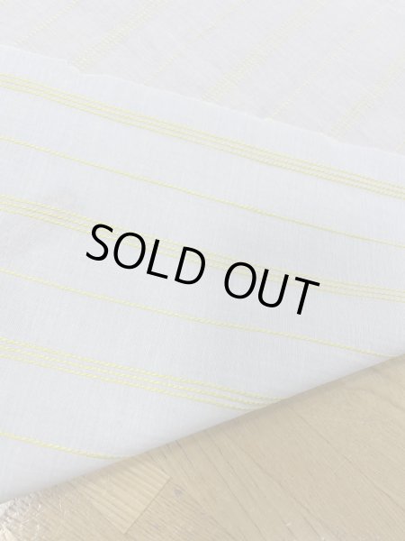 画像3: 生地:綿レーヨンリネンドビーボーダー広巾(ベージュ/黄) (3)