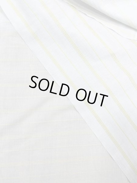 画像7: 生地:綿レーヨンリネンドビーボーダー広巾(ベージュ/黄) (7)