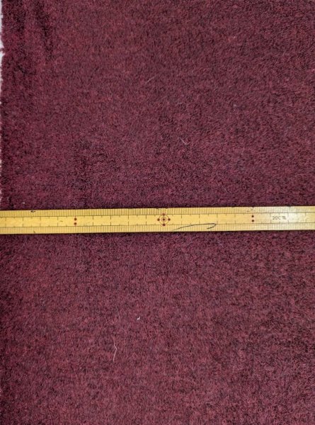 画像2: 生地：アクリル片面パイルニット（エンジ） (2)