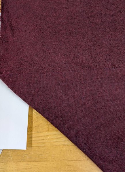 画像3: 生地：アクリル片面パイルニット（エンジ） (3)