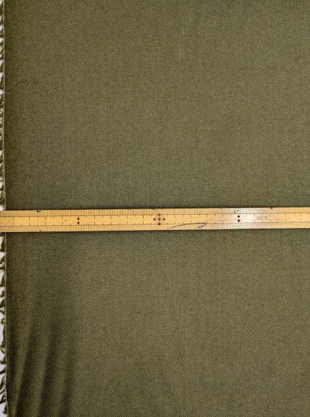 画像2: 生地:ウールサージ(オリーブグリーン) (2)