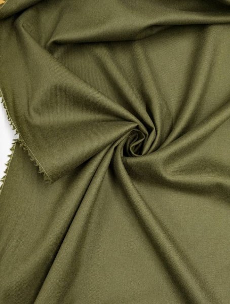 画像4: 生地:ウールサージ(オリーブグリーン) (4)