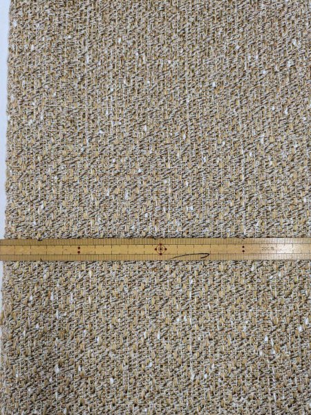 画像2: 生地:ファンシーツイード(ゴールド×茶×白) (2)