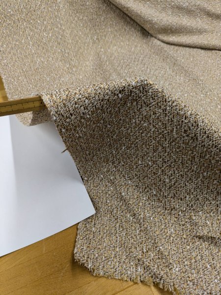 画像4: 生地:ファンシーツイード(ゴールド×茶×白) (4)