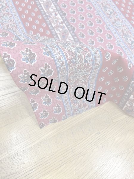 画像5: 生地:綿100%ソレイアード風パッチストライププリント(赤系) (5)