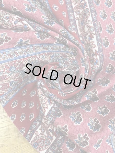 画像6: 生地:綿100%ソレイアード風パッチストライププリント(赤系) (6)