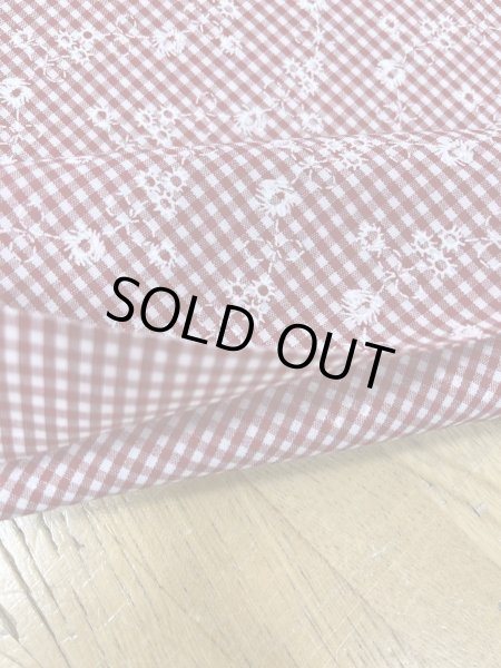 画像4: 生地:綿50%ポリエステル50%発砲プリントギンガムチェック(赤) (4)