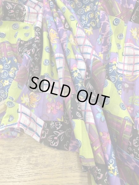 画像5: 生地:綿100%パッチワーク柄プリント(カラフル) (5)