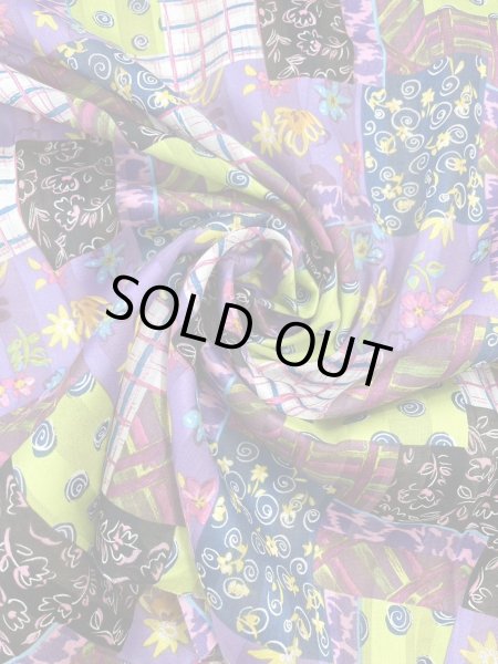 画像6: 生地:綿100%パッチワーク柄プリント(カラフル) (6)