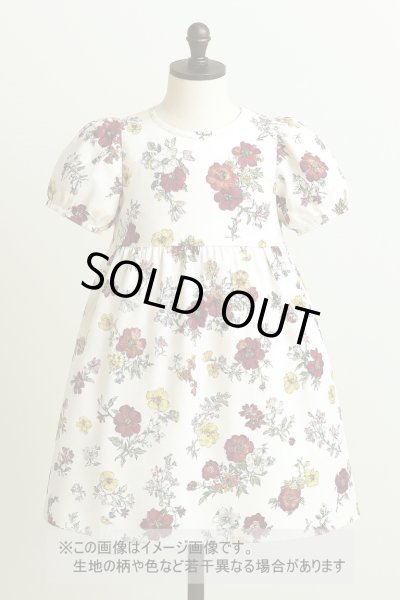 画像8: 生地:綿100%クラシックフラワープリント(紺地) (8)