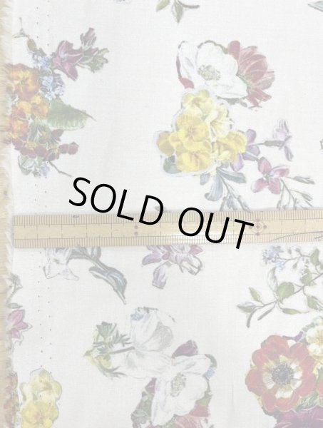 画像3: 生地：綿100％クラシックフラワープリント（クリーム地） (3)