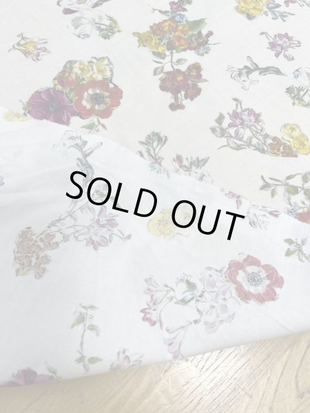 画像4: 生地：綿100％クラシックフラワープリント（クリーム地） (4)