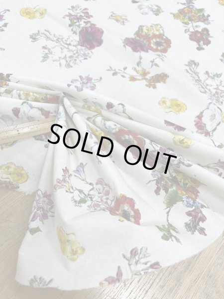 画像6: 生地：綿100％クラシックフラワープリント（クリーム地） (6)