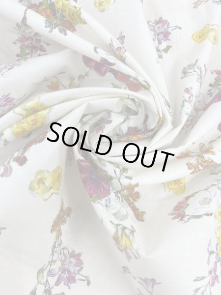画像7: 生地：綿100％クラシックフラワープリント（クリーム地） (7)
