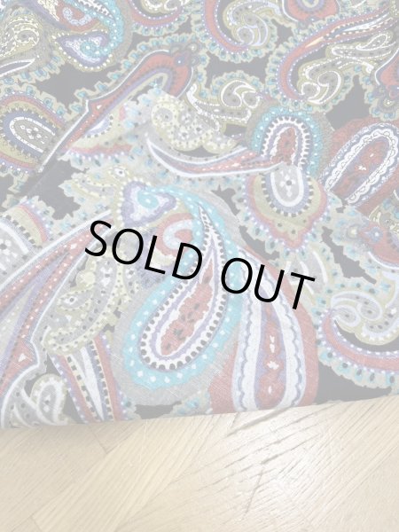 画像6: 生地:綿100% ペイズリー柄プリント(黒地) (6)