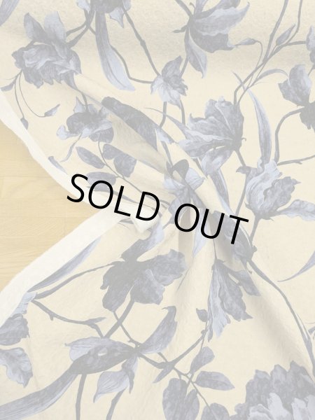 画像4: 生地:大柄フラワープリントジャガード(クリーム地)  (4)