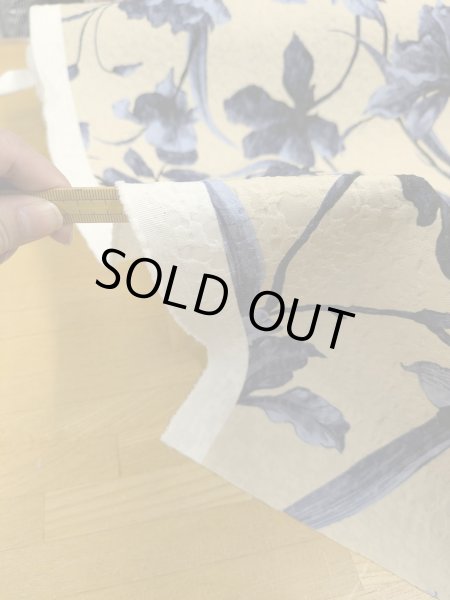 画像6: 生地:大柄フラワープリントジャガード(クリーム地)  (6)