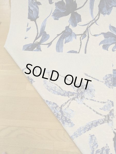 画像3: 生地:大柄フラワープリントジャガード(アイボリー地)  (3)