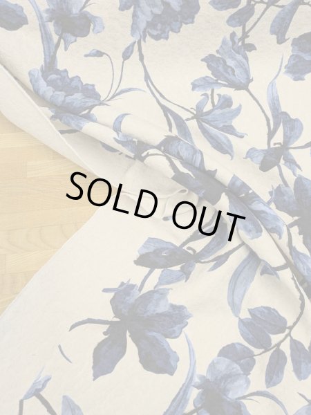 画像4: 生地:大柄フラワープリントジャガード(アイボリー地)  (4)