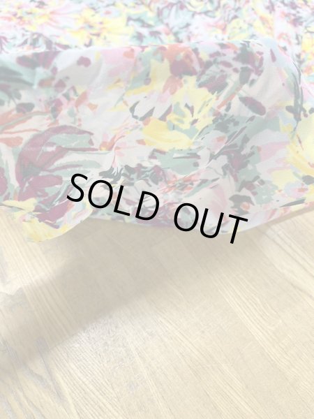 画像7: 生地：手描き風 花柄 ポリエステルプリント  (7)