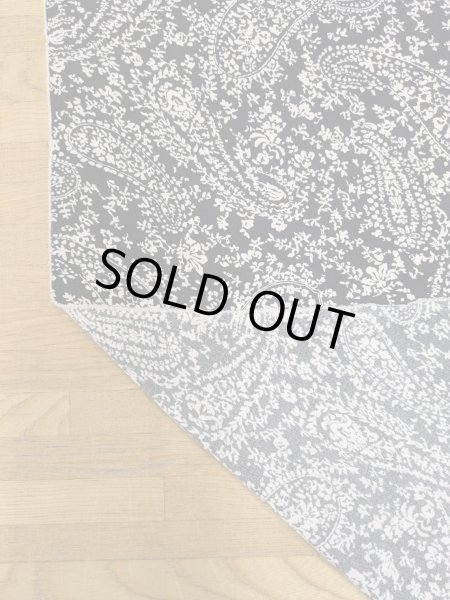 画像3: 生地:ポリエステル100% ペイズリー柄プリント (黒地×白) (3)