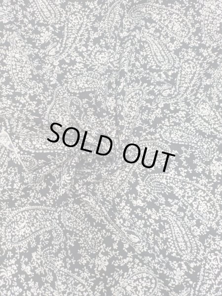 画像6: 生地:ポリエステル100% ペイズリー柄プリント (黒地×白) (6)