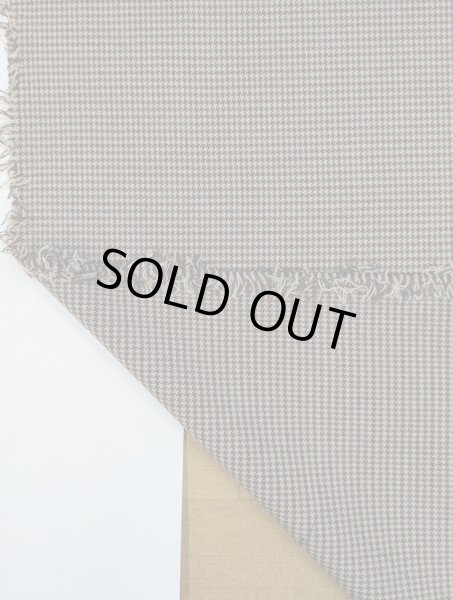 画像3: 生地：ポリエステルステッチ ガンクラブチェック ウールライク （青×茶） (3)