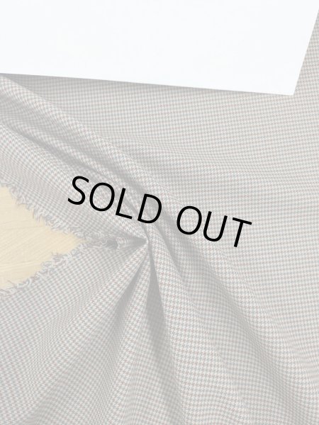 画像5: 生地：ポリエステルステッチ ガンクラブチェック ウールライク （青×茶） (5)