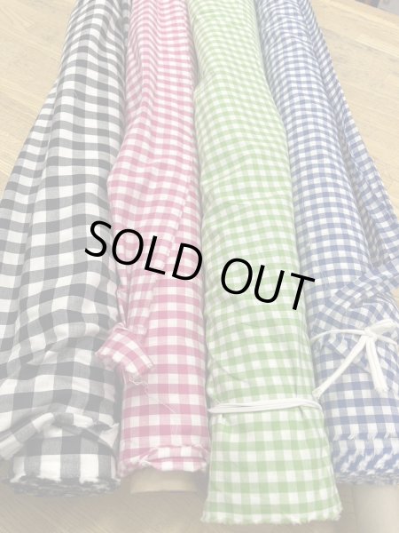 画像8: 生地:綿100%ギンガムチェック柄プリントブロード(白×青) (8)