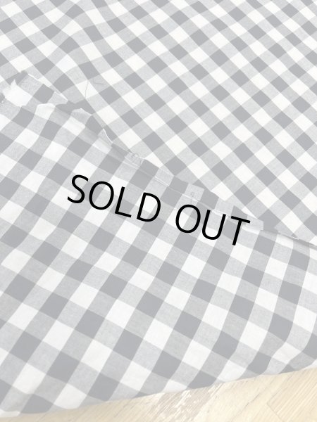 画像3: 生地:綿100%ギンガムチェック柄プリントブロード(白×黒) (3)
