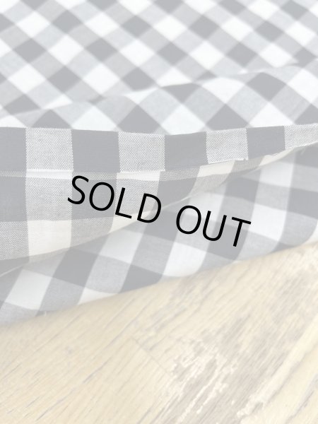 画像4: 生地:綿100%ギンガムチェック柄プリントブロード(白×黒) (4)