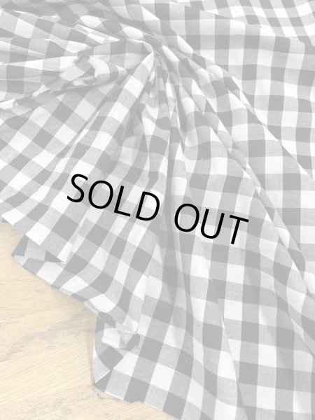 画像5: 生地:綿100%ギンガムチェック柄プリントブロード(白×黒) (5)