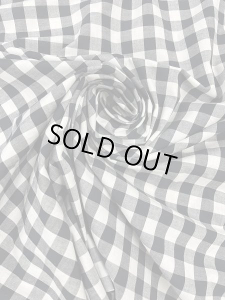 画像6: 生地:綿100%ギンガムチェック柄プリントブロード(白×黒) (6)