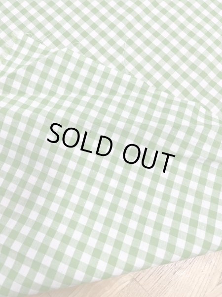 画像3: 生地:綿100%ギンガムチェック柄プリントブロード(白×緑) (3)