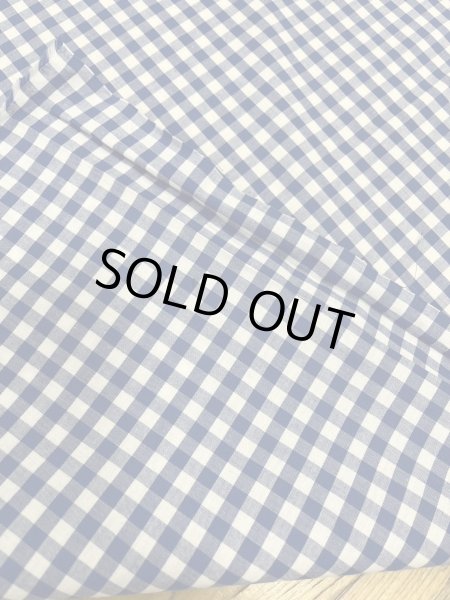 画像3: 生地:綿100%ギンガムチェック柄プリントブロード(白×青) (3)