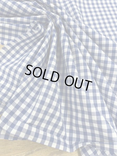 画像5: 生地:綿100%ギンガムチェック柄プリントブロード(白×青) (5)