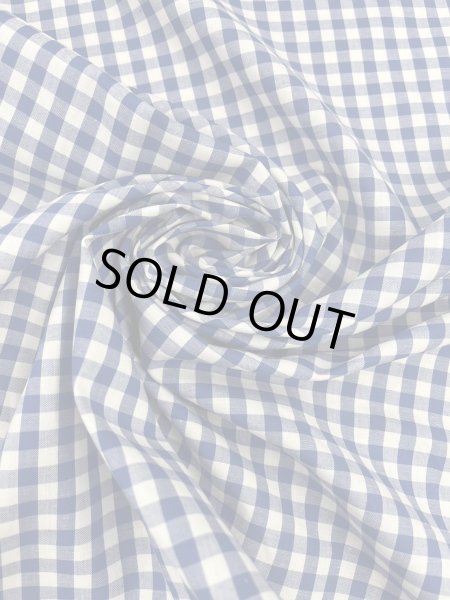 画像6: 生地:綿100%ギンガムチェック柄プリントブロード(白×青) (6)