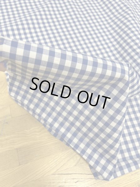 画像7: 生地:綿100%ギンガムチェック柄プリントブロード(白×青) (7)