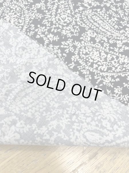 画像3: 生地:綿100% ナチュラル系ペイズリー柄プリント生地(ベージュ地×黒) (3)