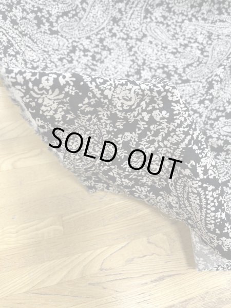 画像7: 生地:綿100% ナチュラル系ペイズリー柄プリント生地(ベージュ地×黒) (7)